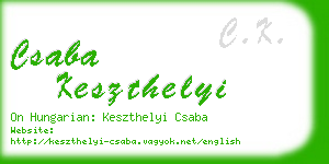 csaba keszthelyi business card